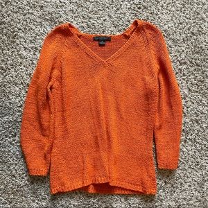 Orange crop sleeve sweater
